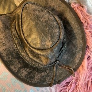 Leather hat